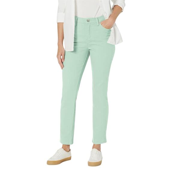 Gloria Vanderbilt Women's Amanda Classic High Rise Jeans, Jade Breeze, Size 14 - Picture 1 of 8